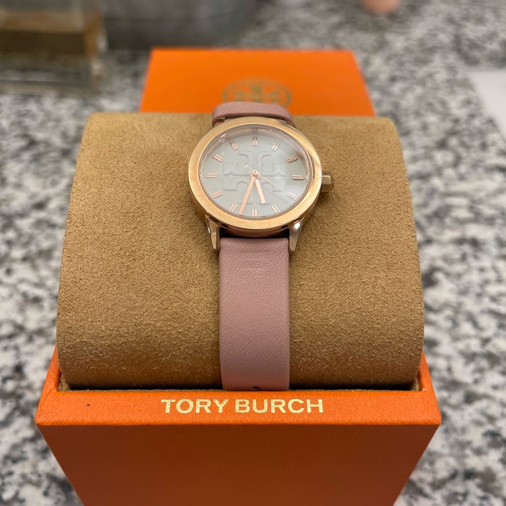 Tory Burch Rose Gold Women's Watch with Pink Strap